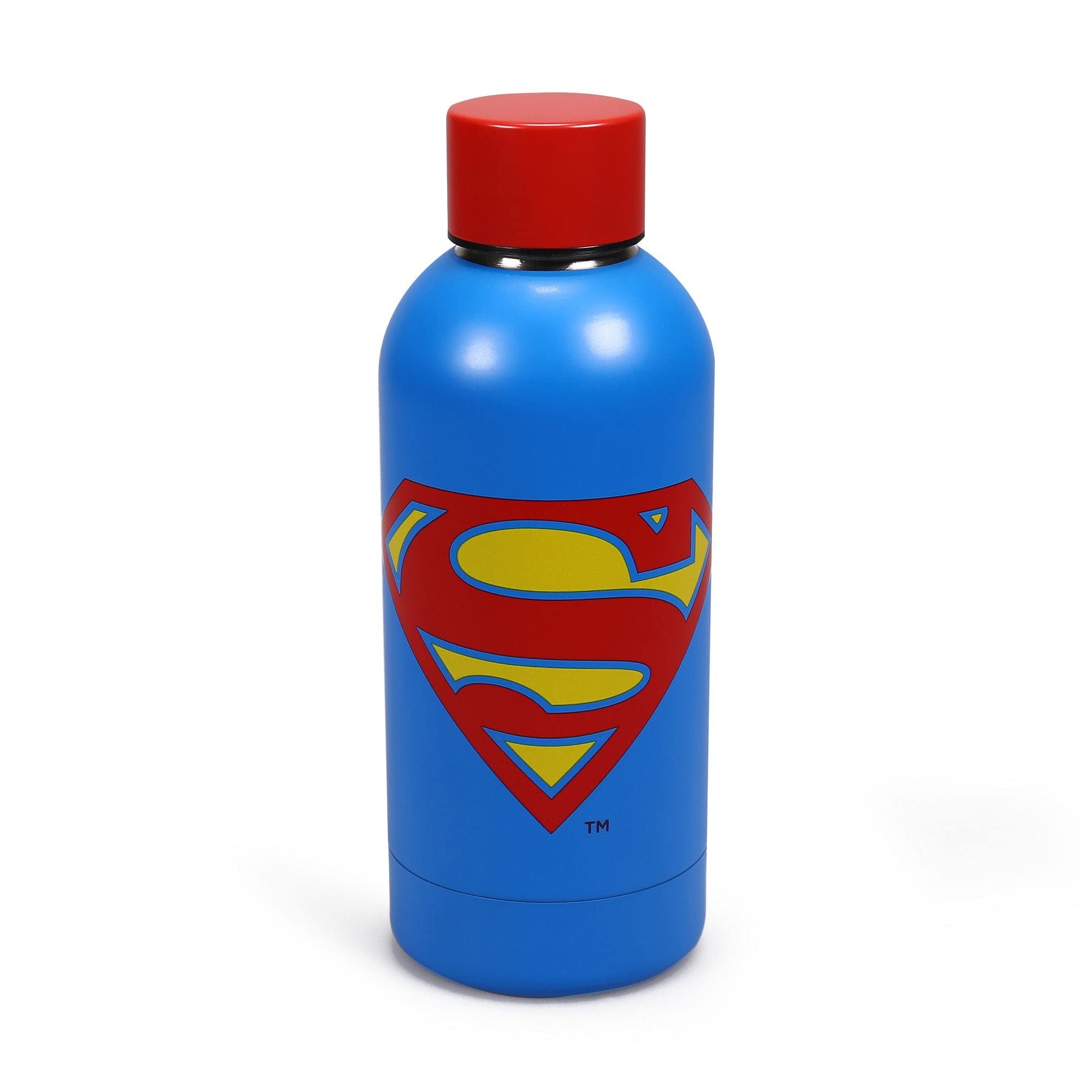 DC Comics Superman 'Looks Like A Job For…' 400ml Metal Water Bottle - Insulated Stainless Steel Travel Mug for Gym, Office & Outdoor Adventures