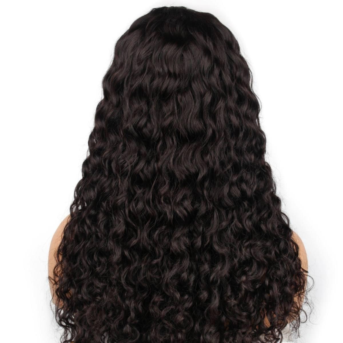 Messy Curl V Part 100% Human Hair Wig for Women - Natural Looking Wavy Lace Front Wig for Daily Wear & Cosplay