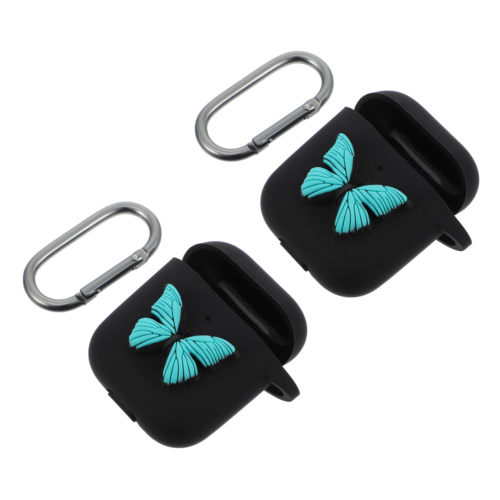 Homoyoyo Silicone Earphone Case for AirPods & Wireless Earbuds - 2 Pack 3D Design Headphone Cover Accessories - Perfect for Gym, Travel & Daily Use