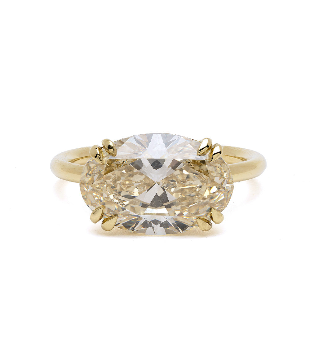Annika 4 Carat Oval Cut Champagne Diamond Engagement Ring - Perfect for Proposals, Weddings & Anniversary Gifts