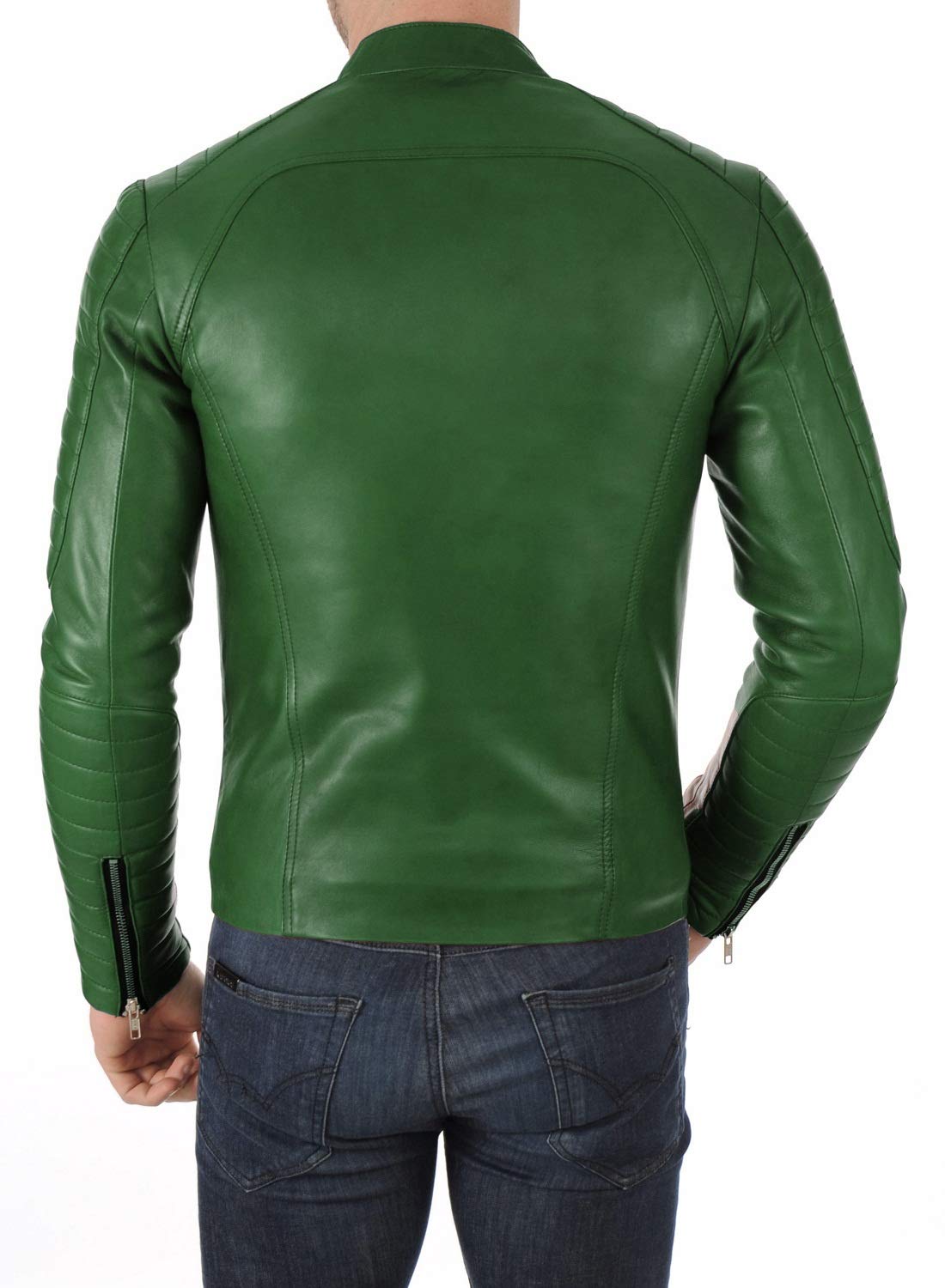 Benjer Skins Genuine Lambskin Leather Jacket for Men - Premium Motorcycle Biker Jacket with Classic Style (Model 481) | Perfect for Riding, Casual Wear & Outdoor Adventures
