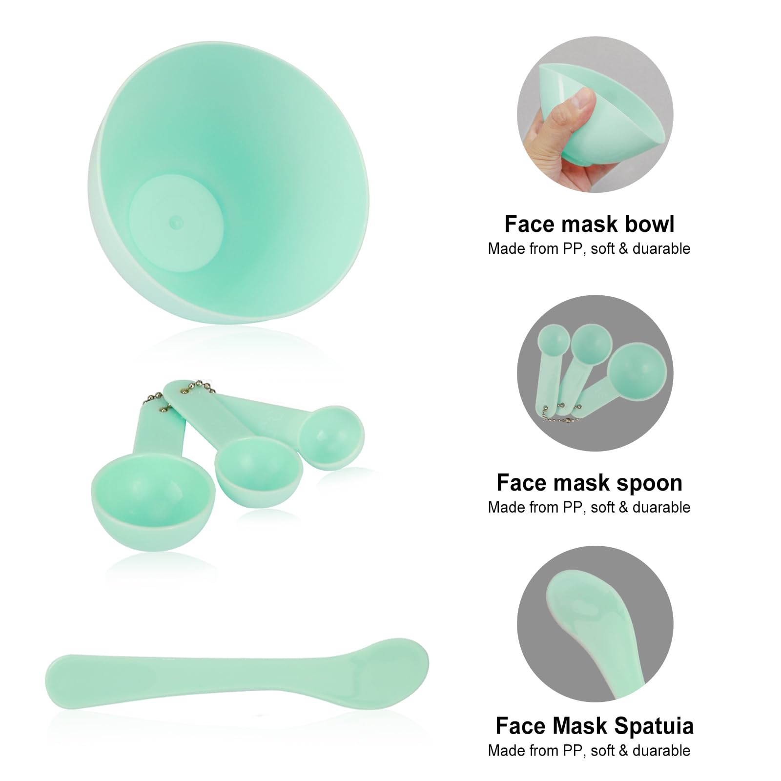 Jade Eye Mask & Cooling Facial Mask Set with Mixing Bowl - Soothing Spa Treatment for Relaxation & Skincare at Home