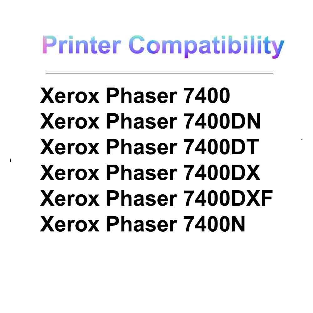 2-Pack Black Compatible Toner Cartridge for Xerox Phaser 7400 7400DN 7400DT - Replacement for 106R01080 - Ideal for Office Printing & High-Volume Documents
