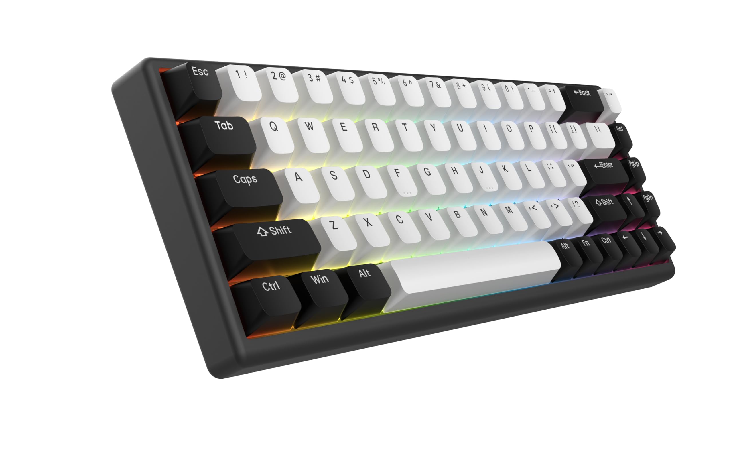 ARBITER Polar 65 - CNC Magnetic Gaming Keyboard with Rapid Trigger & Hall Effect Switches | CNC Aluminum Frame | 65% Compact Design | Bright RGB Backlight | Dual-Shot PBT Keycaps (Black Panda) - Perfect for Competitive Gaming & Typing