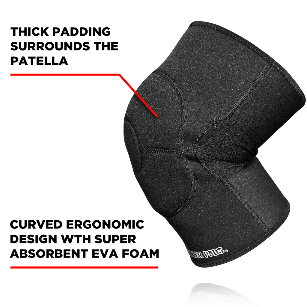 Premium 187 Knee Gaskets - Black Neoprene Knee Pads for Work, Sports & Outdoor Activities - Heavy Duty Protection for Construction, Cycling & Gardening