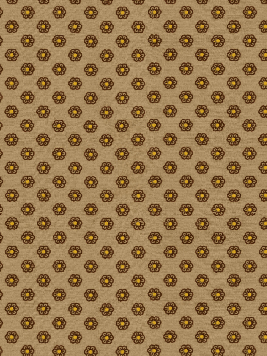 Chris Benz 'Ditsy Flower' Peel and Stick Wallpaper - Gold on Brown Floral Pattern - Perfect for Bedroom, Nursery & Home Office Decor