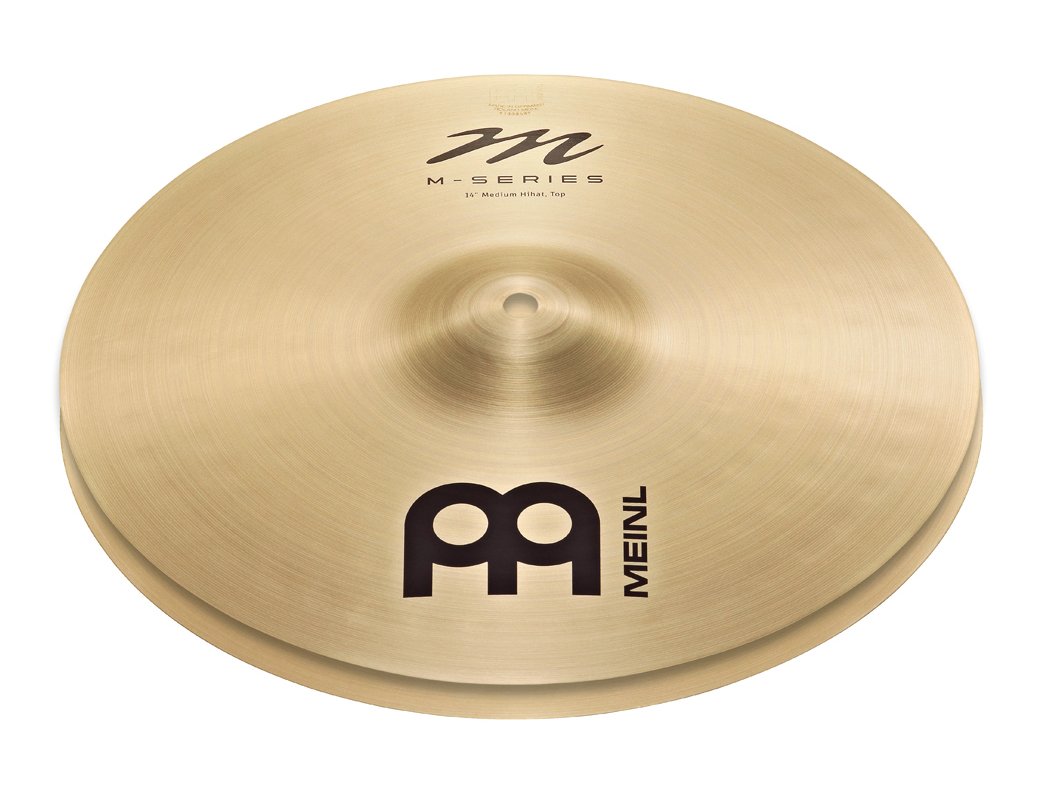 Meinl MS14MH 14-Inch M-Series Medium Traditional Hi-Hat Cymbal Pair - Professional Drum Cymbals for Jazz, Rock & Studio Recording (Includes Demo Video)