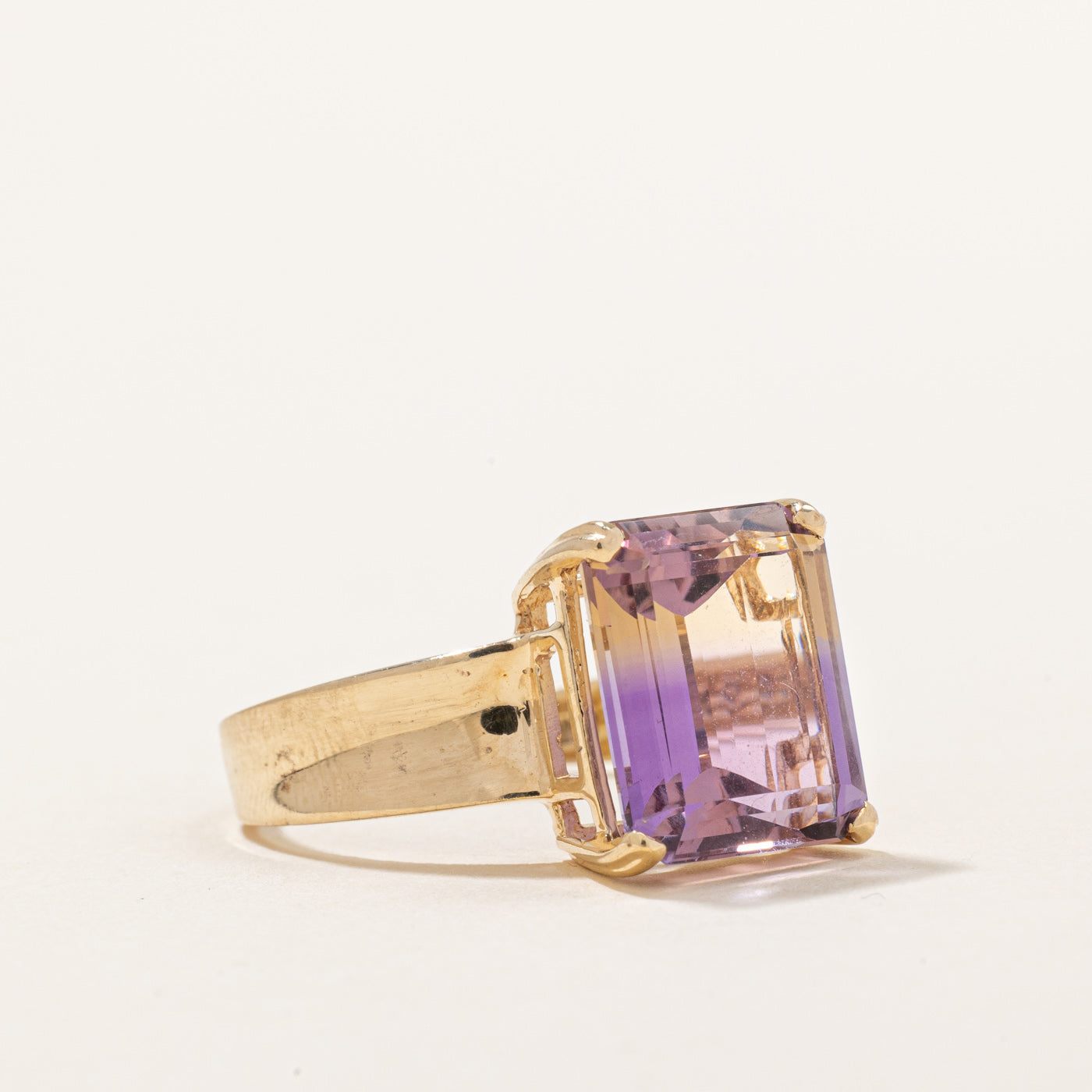 5.50ct Ametrine Cocktail Ring - Size 7.75 | Stunning Purple & Yellow Gemstone Jewelry for Women | Perfect for Evening Parties, Weddings & Special Occasions