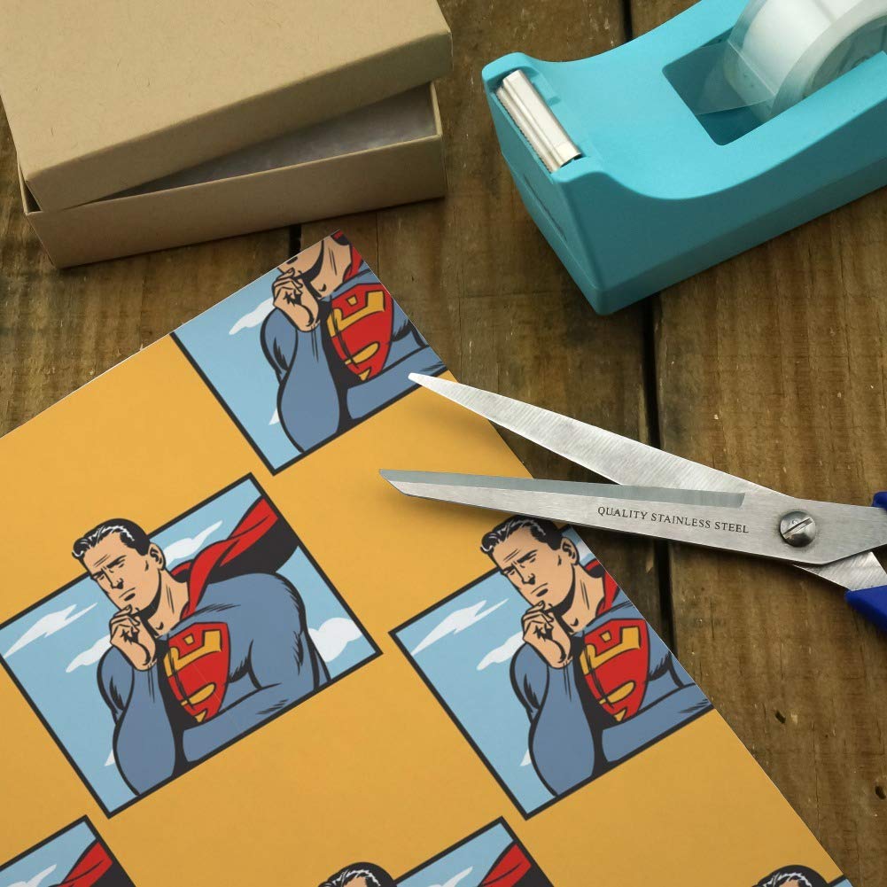 Superman Gift Wrap Paper Roll - Premium Superhero Wrapping Paper for Birthdays, Parties & Holidays - Ideal for Gifts, Crafts & DIY Projects