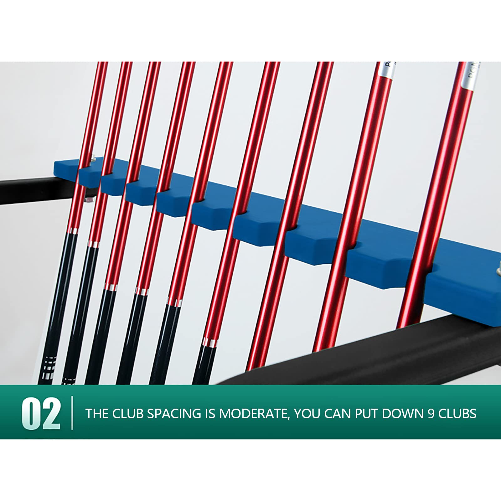 OUKANING Golf Club Organizer Stand - 9/18/27 Hole Metal Golf Putter Rack - Durable Golf Club Display Shelf for Home, Garage & Golf Course Storage