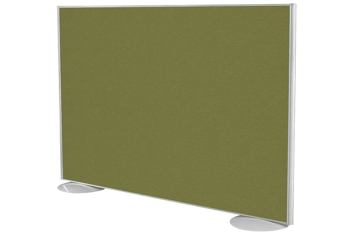 Freestanding Office Partition Screen with Fabric Panel & White Frame - 1200H x 1400W - Privacy Divider for Workspace, Conference Room, or Home Office