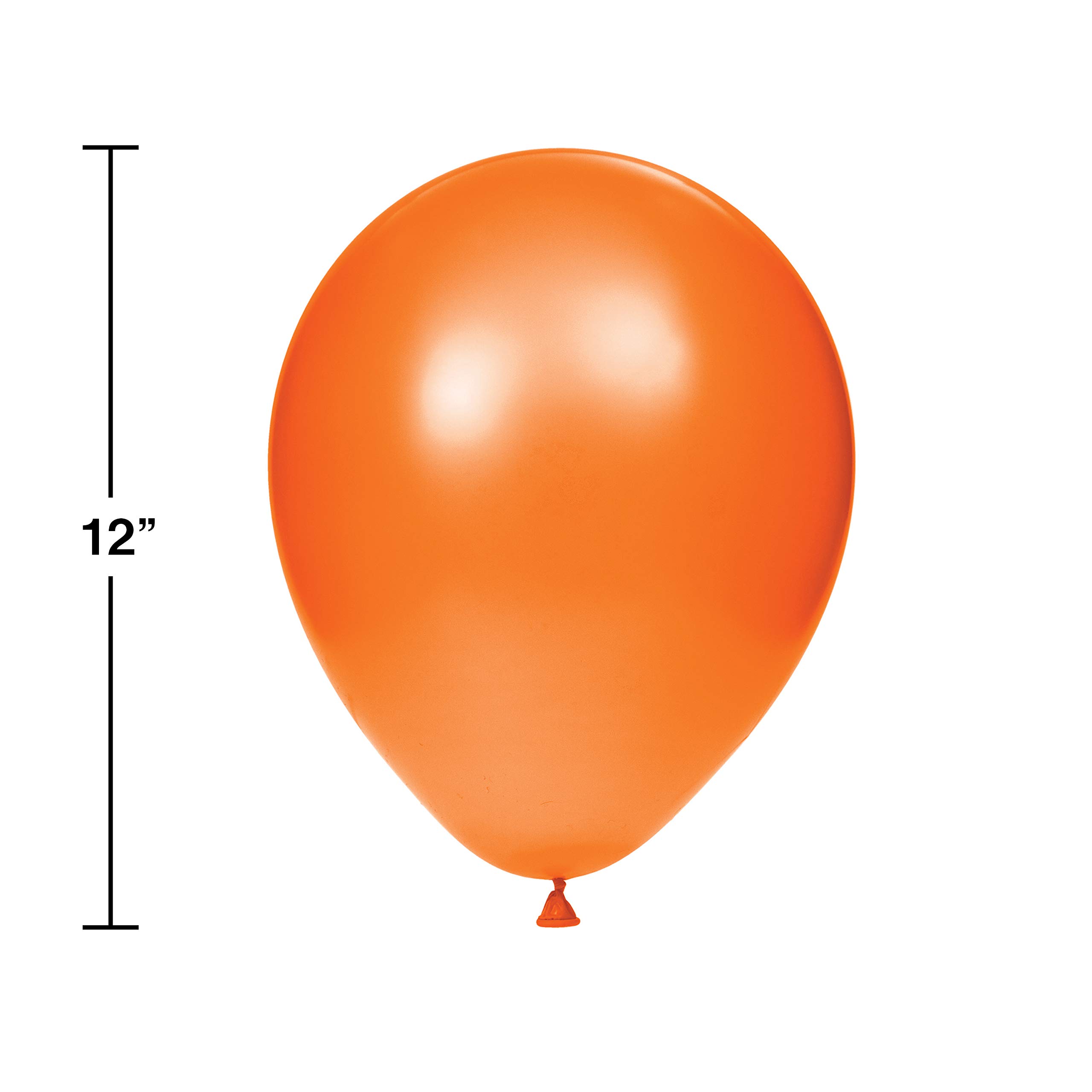 12-Inch Creative Converting Latex Balloons in Sunkissed Orange - Perfect for Birthday Parties, Baby Showers & Holiday Decorations