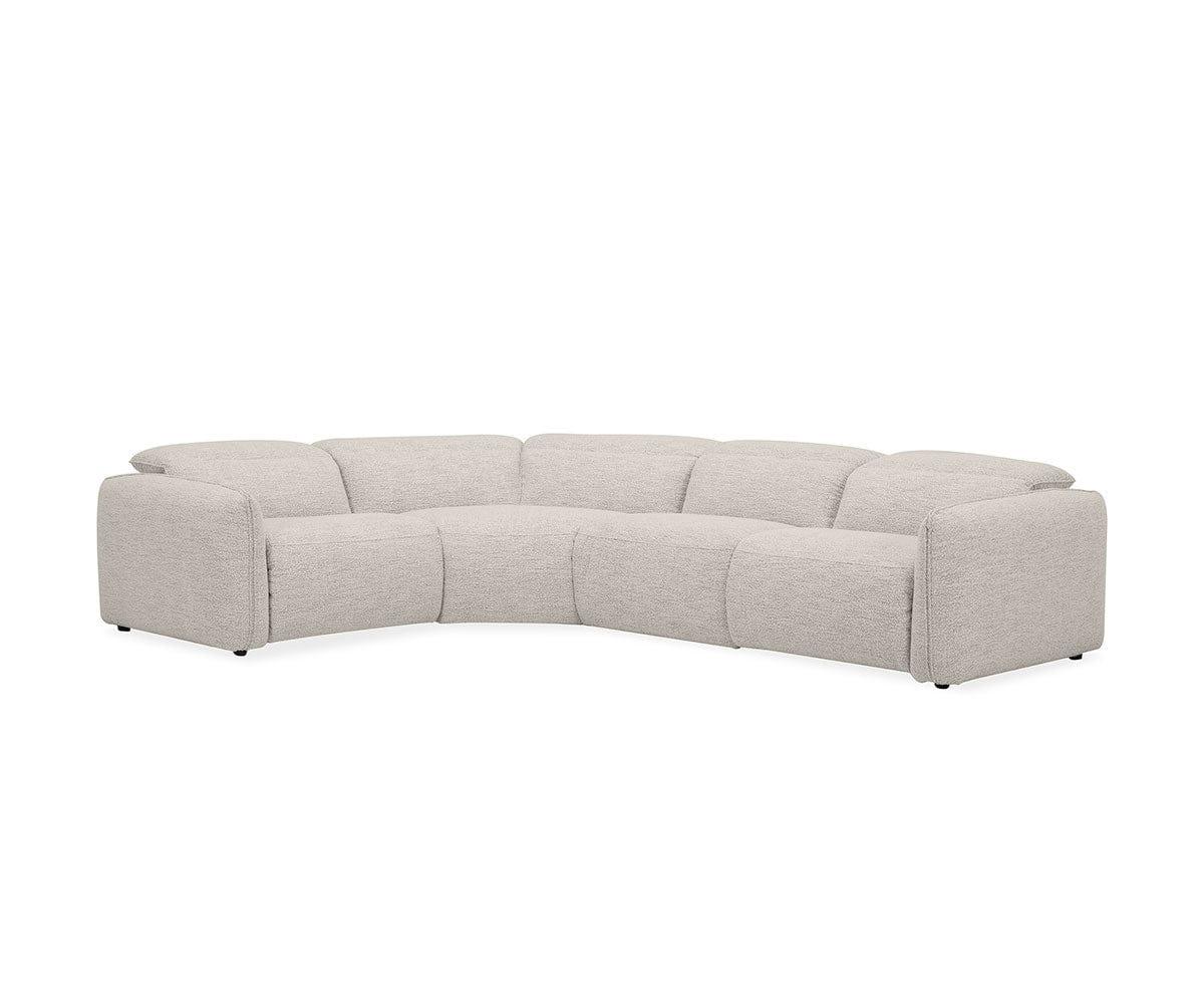 Ryden 4-Piece Modular Power Reclining Sectional Sofa with USB Charging - Modern L-Shaped Living Room Furniture for Home Theater & Family Gatherings