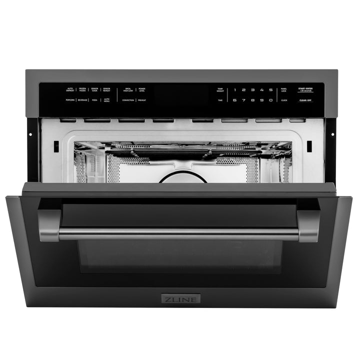 ZLINE 24 Inch Built-In Convection Microwave Oven with Speed Cooking & Sensor Technology - Perfect for Modern Kitchens, Small Spaces & Quick Meal Prep