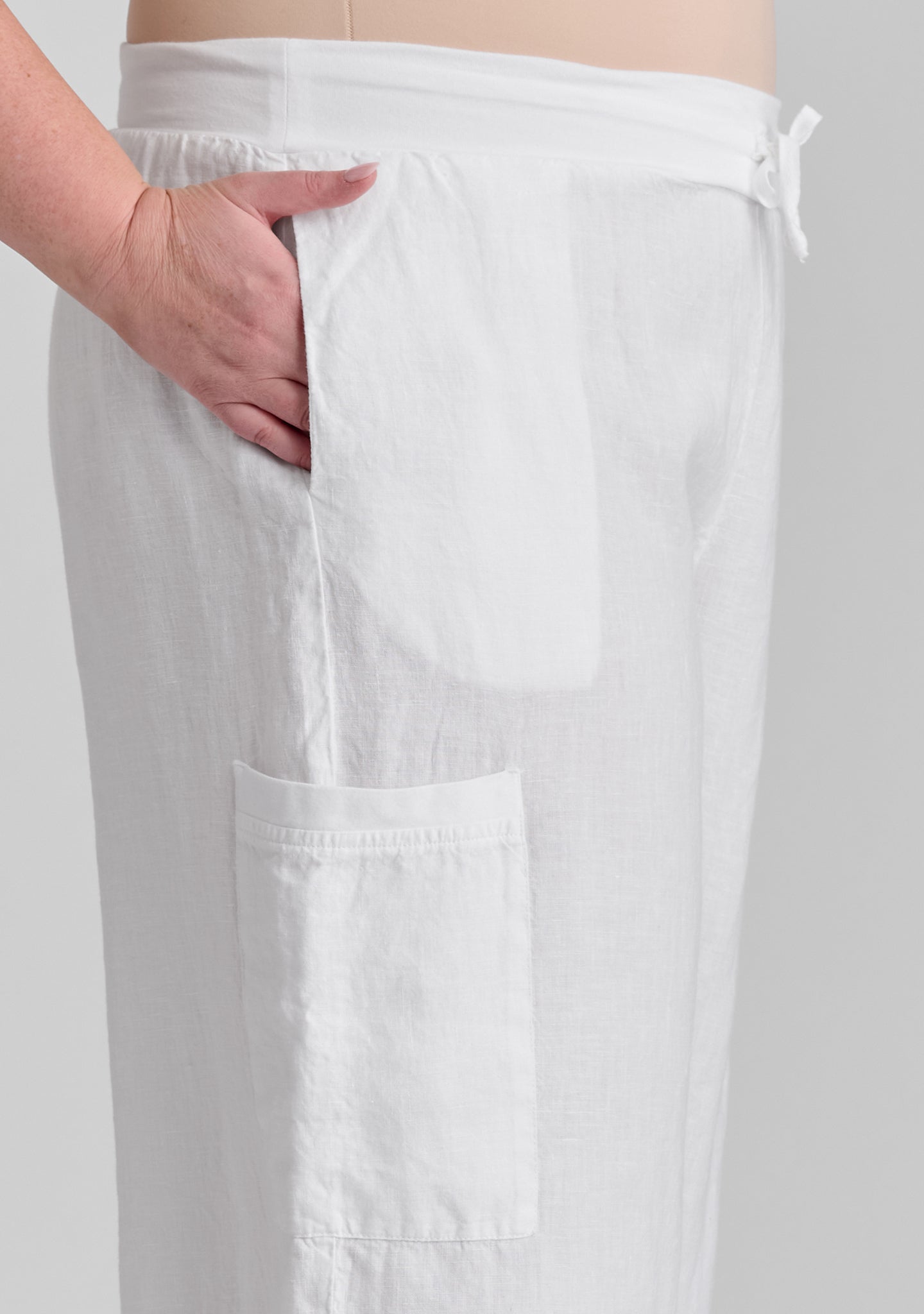 Full Time Linen Drawstring Pants - Comfortable Casual Lounge Pants for Women & Men - Perfect for Yoga, Home Wear, and Summer Vacation