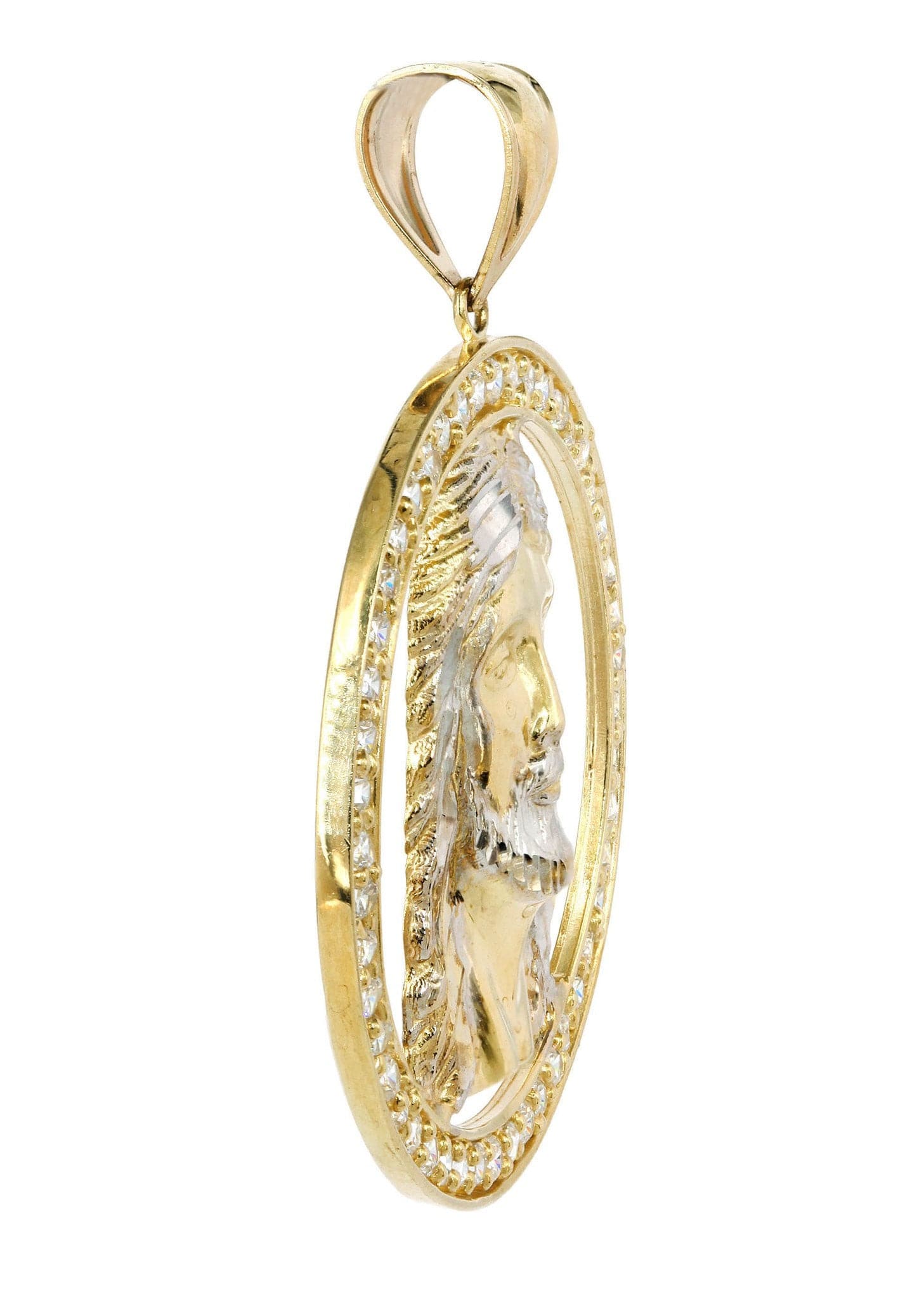 10K Gold Jesus Piece Pendant Necklace - 8.4 Grams Religious Jewelry for Men & Women - Perfect for Church, Gifts & Everyday Wear
