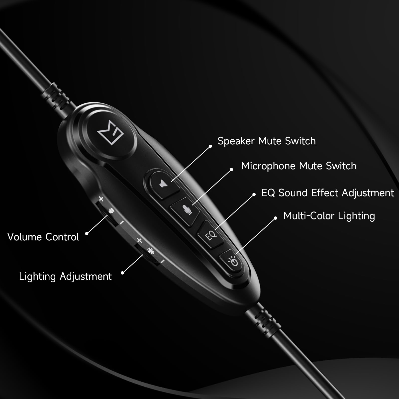 MA01 Wired USB-A Computer Headset with Microphone - 50mm Over-Ear Headphones for PC, Mac, Laptop - Perfect for Office Work, Home Use, Gaming & Online Meetings