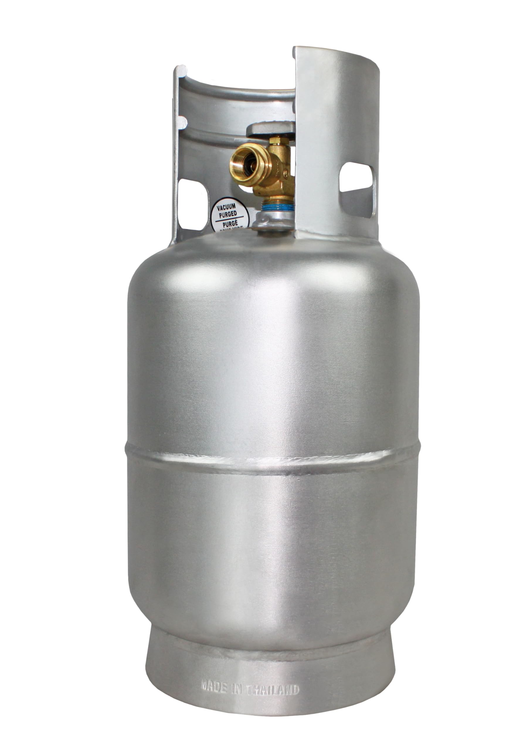 Flame King 10LB Aluminum Propane Tank with OPD Valve - Lightweight, Corrosion-Resistant, Rust-Free Propane Cylinder for Grilling, BBQs, Camping, Fishing & Outdoor Activities | Perfect for Backyard Cookouts, RV Trips, and Marine Use