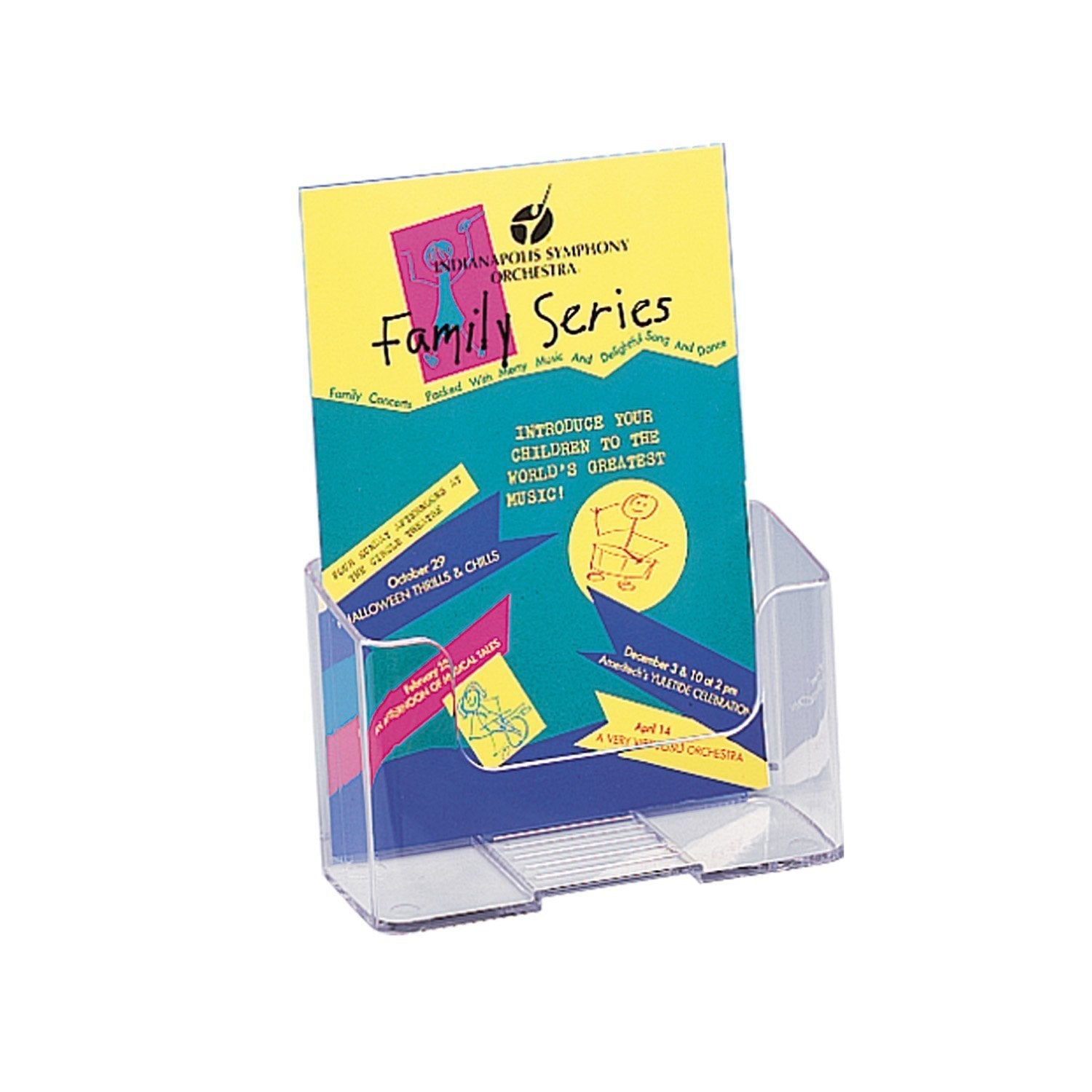 A5 Brochure Holder Single Pocket - Clear Plastic Document Organizer for Office, Restaurant, Hotel & Retail Display - Perfect for Menus, Flyers & Business Cards