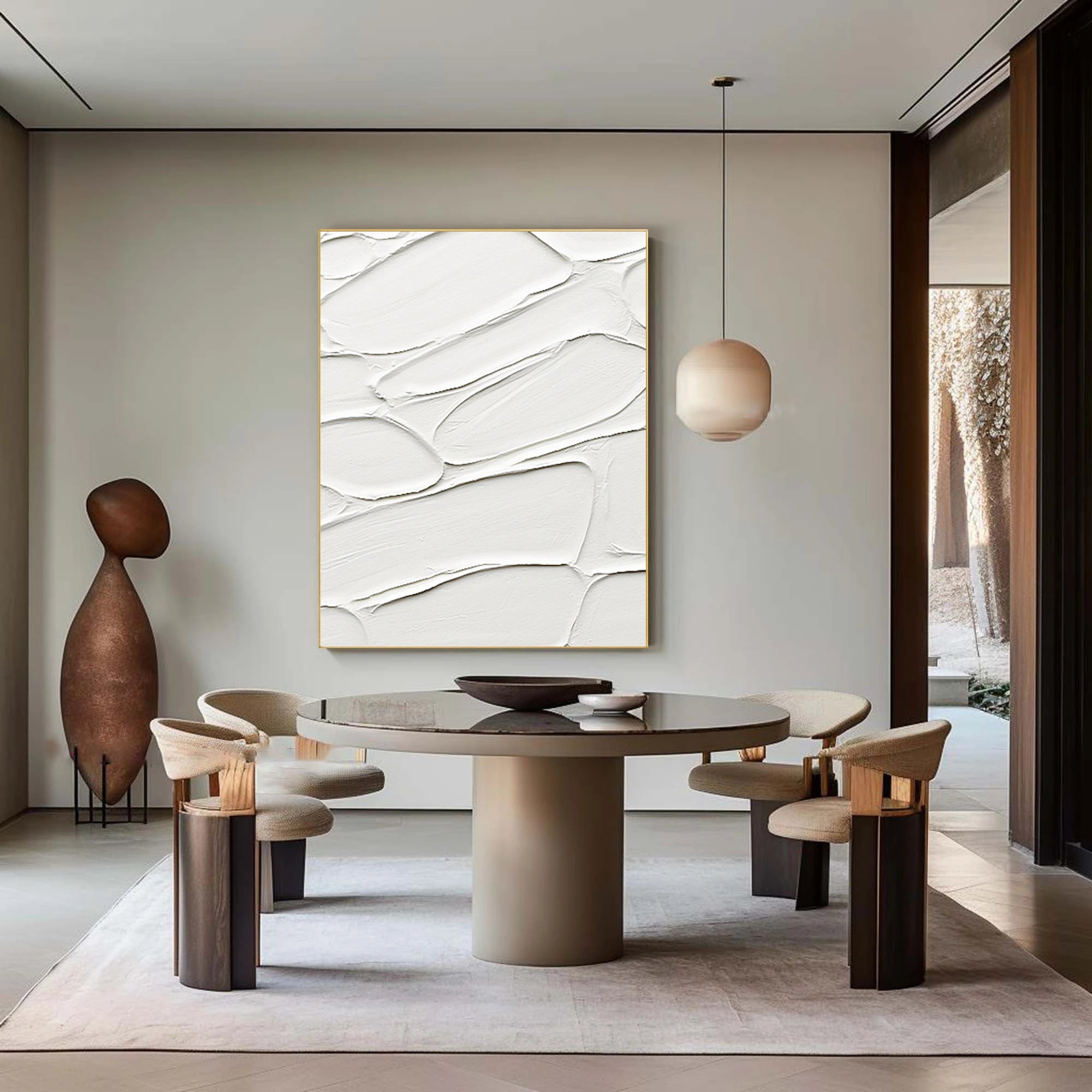 Minimalist Textured Plaster Art Painting - Modern Abstract Wall Decor #MM098 | Perfect for Living Room, Bedroom & Office