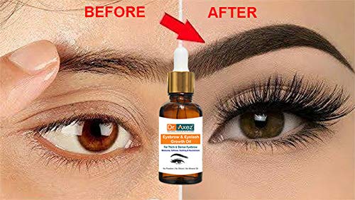 Dr. Axez 100% Pure Natural Castor Oil Eyebrow & Eyelash Growth Serum - 50ml | Organic Herbal Hair Oil for Thicker Brows & Longer Lashes | Handmade Home Remedy for Daily Beauty Care