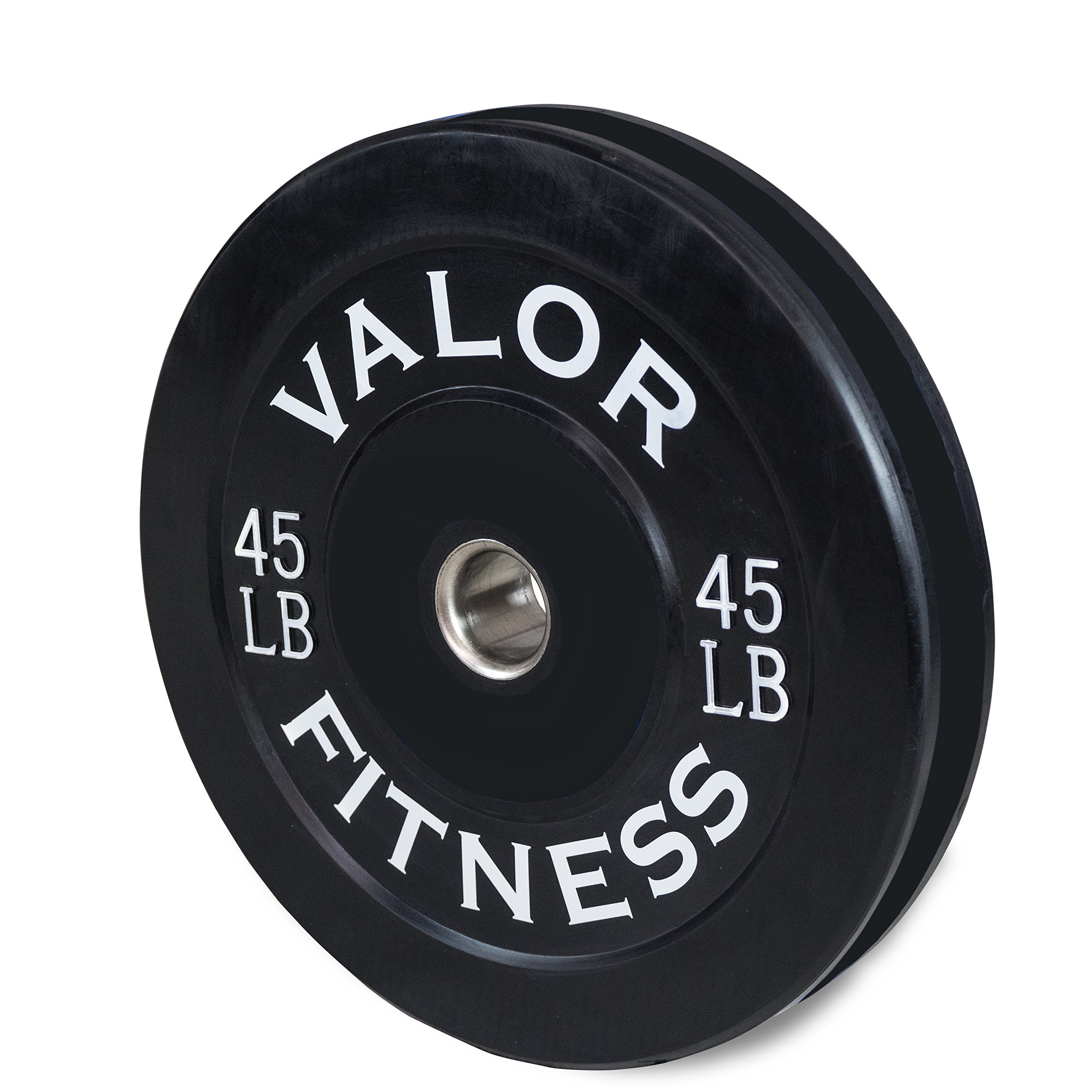 Valor Fitness BP Rubber Olympic Bumper Weight Plates Set - 10LB to 45LB for CrossFit, Powerlifting & Home Gym Strength Training - Durable Rubber Coated Barbell Plates for Weightlifting & Fitness Workouts - Perfect for Garage Gym, Cross Training and Strength Conditioning