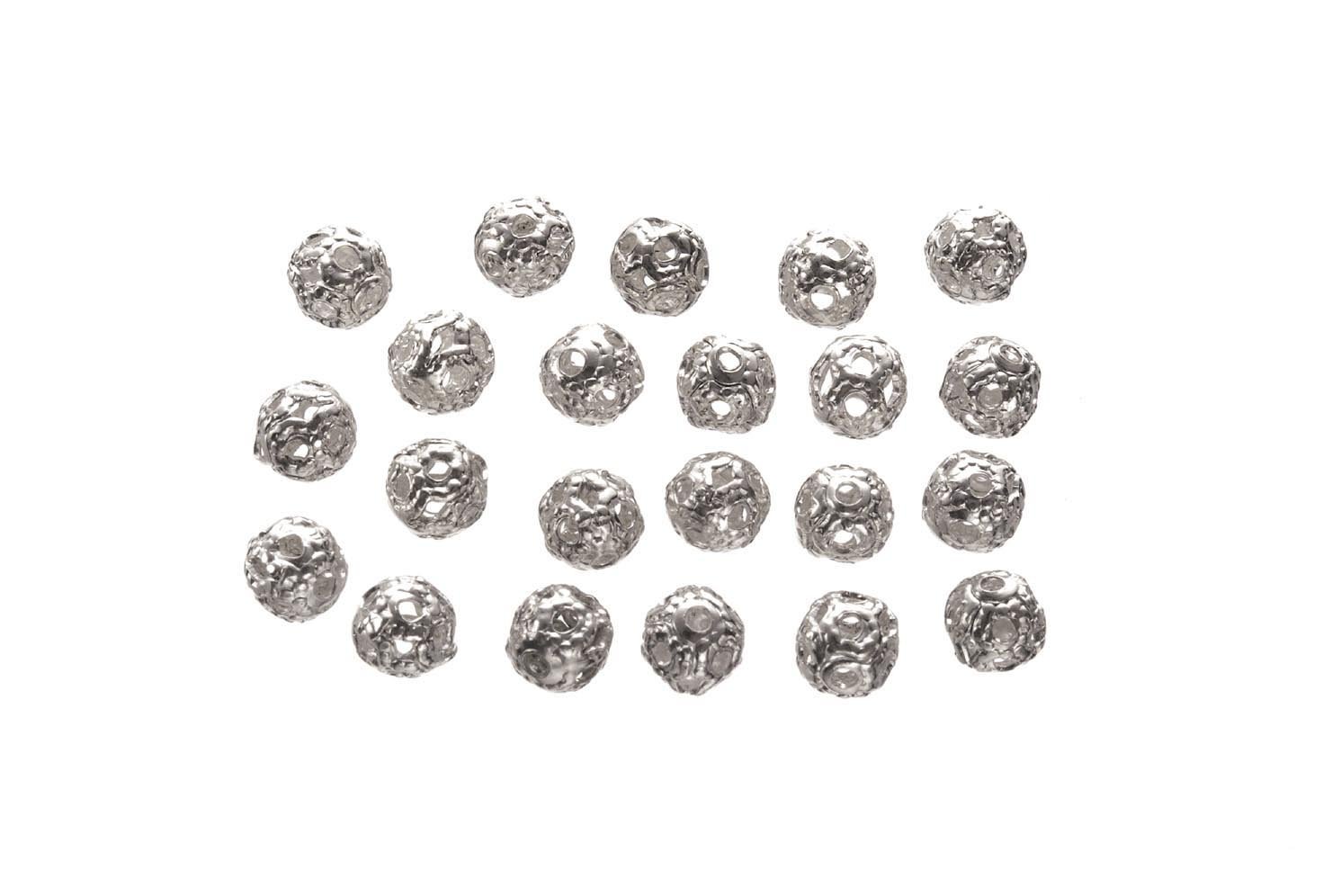 Darice 4mm Silver Finish Party Supplies - Bulk Metallic Beads for Jewelry Making, DIY Crafts, and Scrapbooking | Perfect for Necklaces, Bracelets, and Home Decor Projects