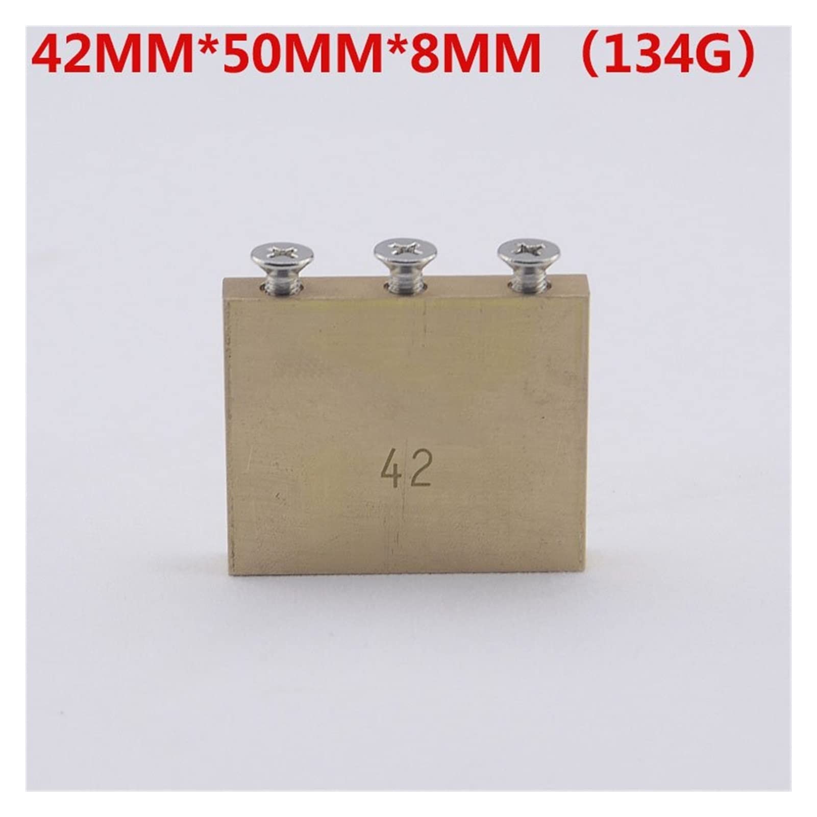 1 Piece Electric Guitar Brass Block for Tremolo System Bridge - 42mm Upgrade Part for Stratocaster Style Guitars - Improve Sustain & Tone - Perfect for Rock, Blues & Metal Performances