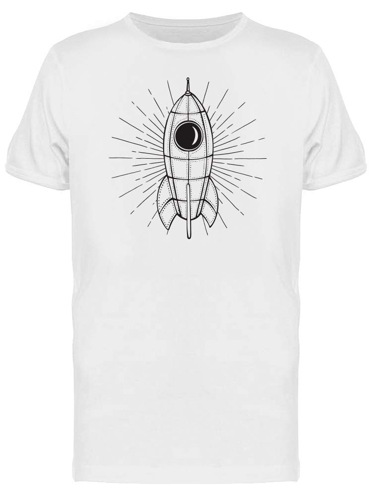 Hand Drawn Rocket Graphic T-Shirt for Men - Casual Wear, Street Style & Everyday Outfits