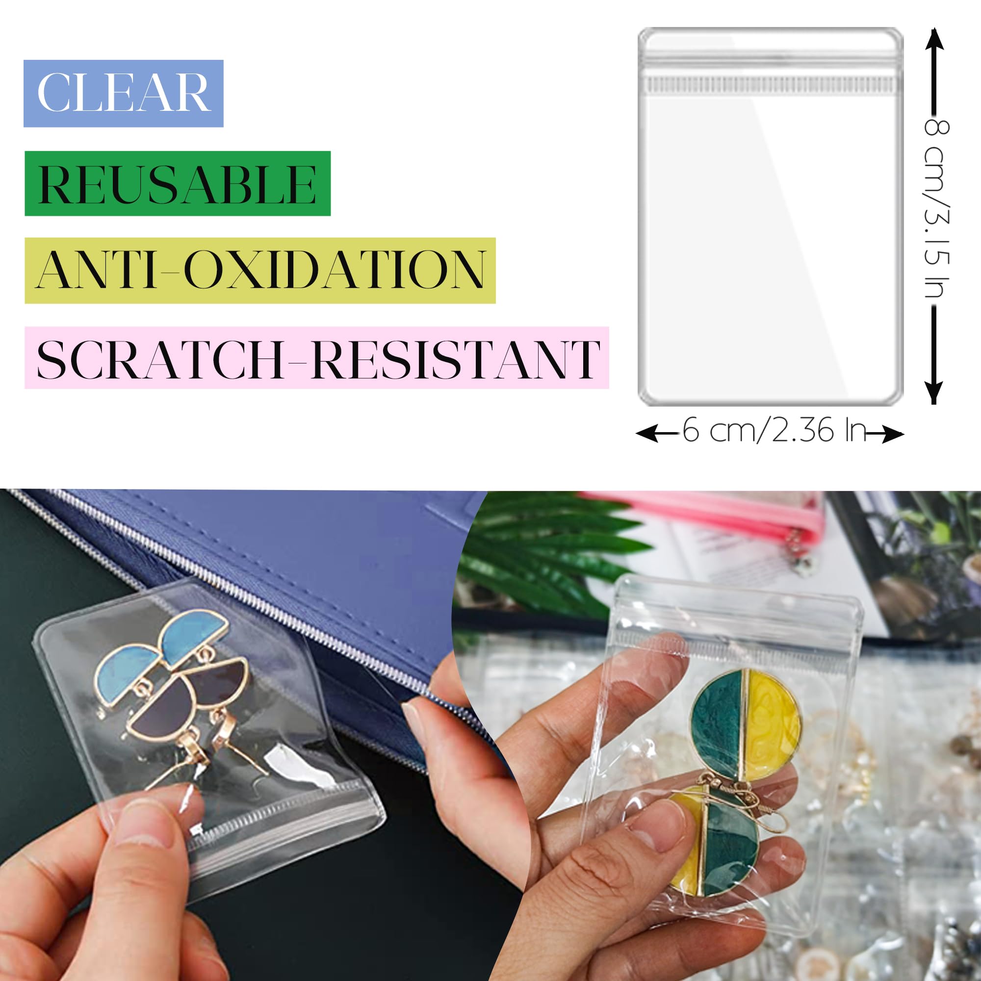 Transparent Jewelry Organizer Book - Earring, Necklace, Bracelet & Ring Holder with Zippered Pouch | Travel Jewelry Case for Women | Perfect for Home Storage, Travel & Gift Giving