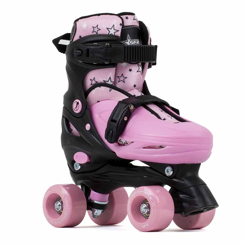 SFR Nebula Kids Roller Skates - Adjustable Quad Roller Skates for Boys & Girls Ages 5-12 - Perfect for Outdoor Play, Birthday Gifts & Roller Rink Fun