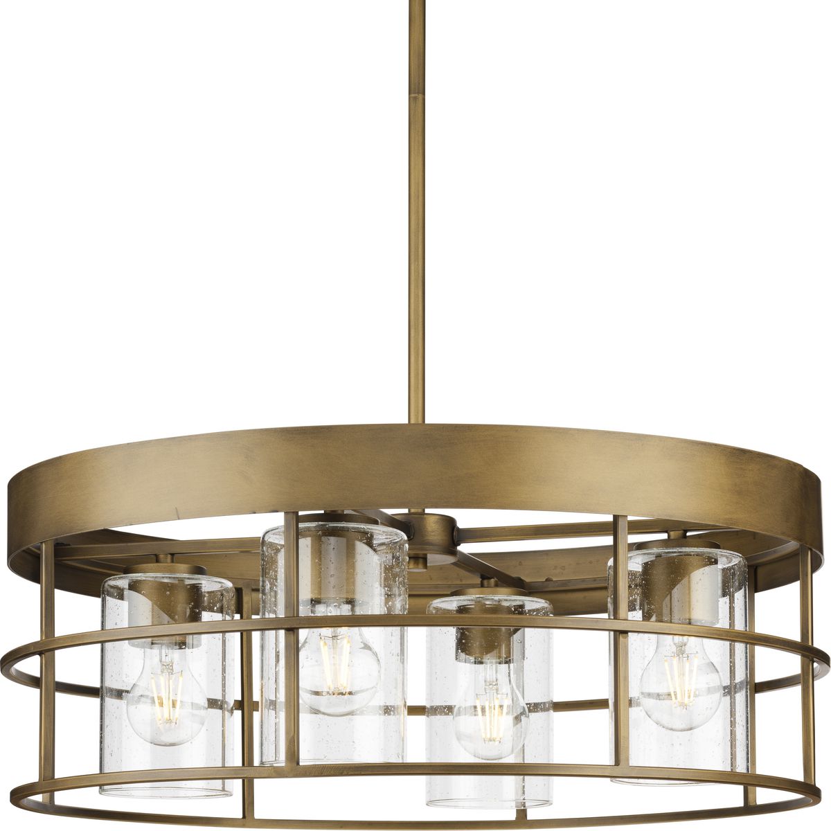 Burgess Collection Four Light Chandelier - Elegant Crystal Ceiling Fixture for Dining Room & Bedroom Lighting | Modern Home Decor