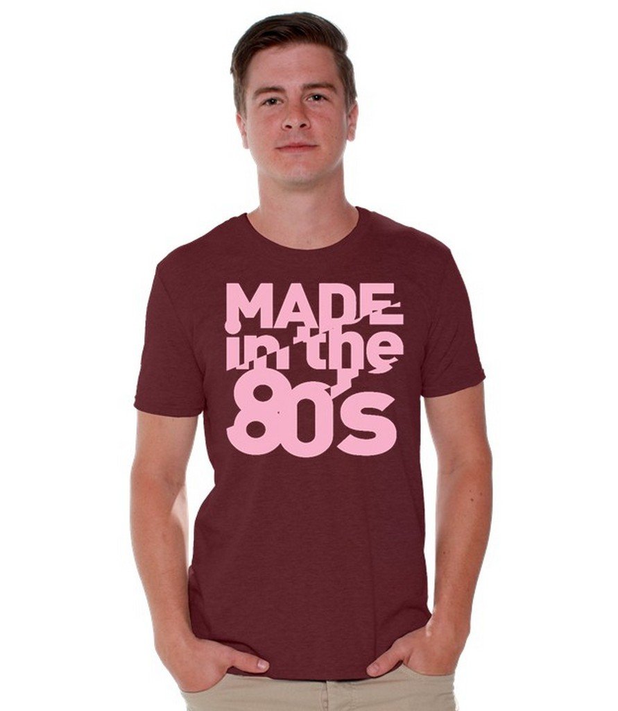 Vintage 80s Retro T-Shirt - Soft Pink Cotton Tee with Free Bookmark - Perfect Birthday Gift for Men & Women - Great for Parties, Concerts & Casual Wear