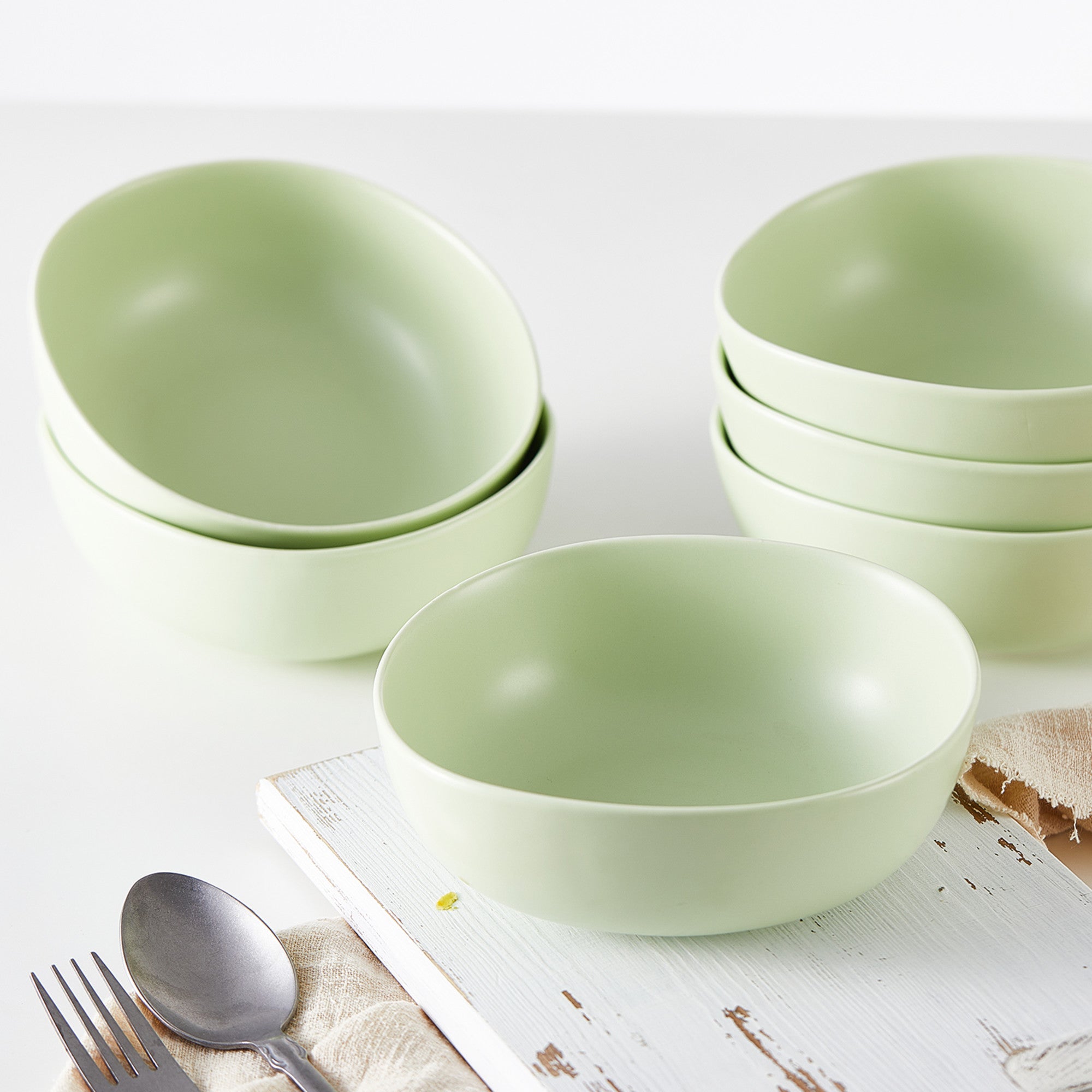 Delilah Porcelain Bowl Set - 6-Piece Dinnerware Set for Soup, Salad & Dessert | Elegant & Durable for Everyday Use & Entertaining