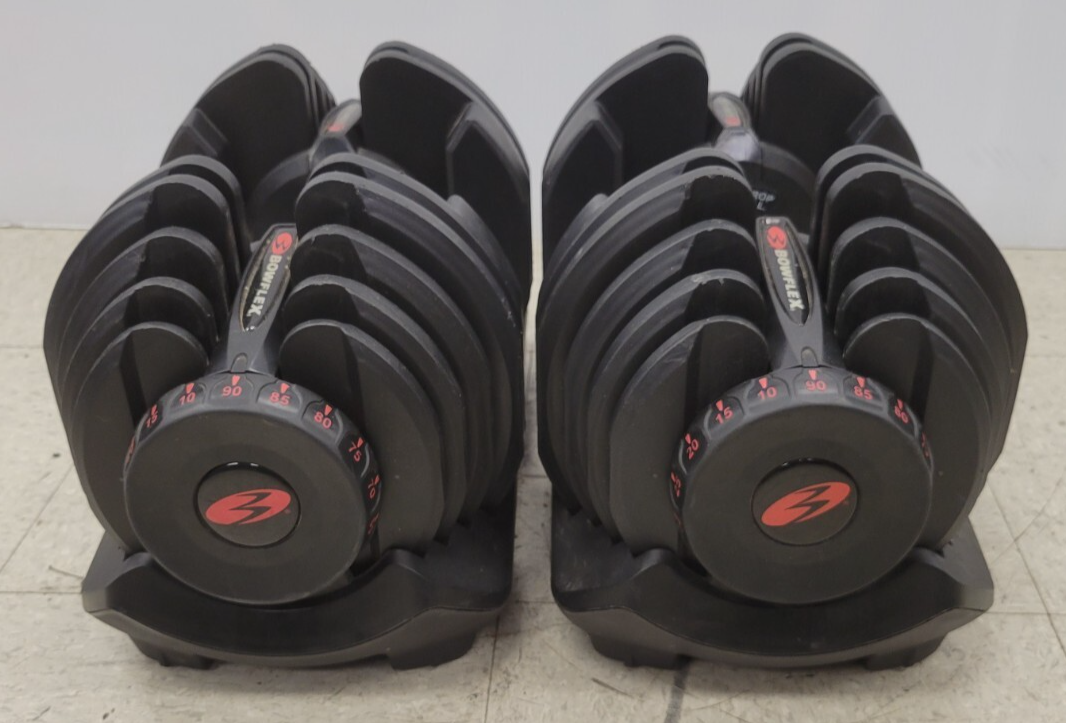 Bow Flex 2x 90LBS Adjustable Dumbbells Set - Home Gym Strength Training Equipment for Weight Lifting, Muscle Building & Fitness Workouts - Perfect for Home, Office or Garage Gym