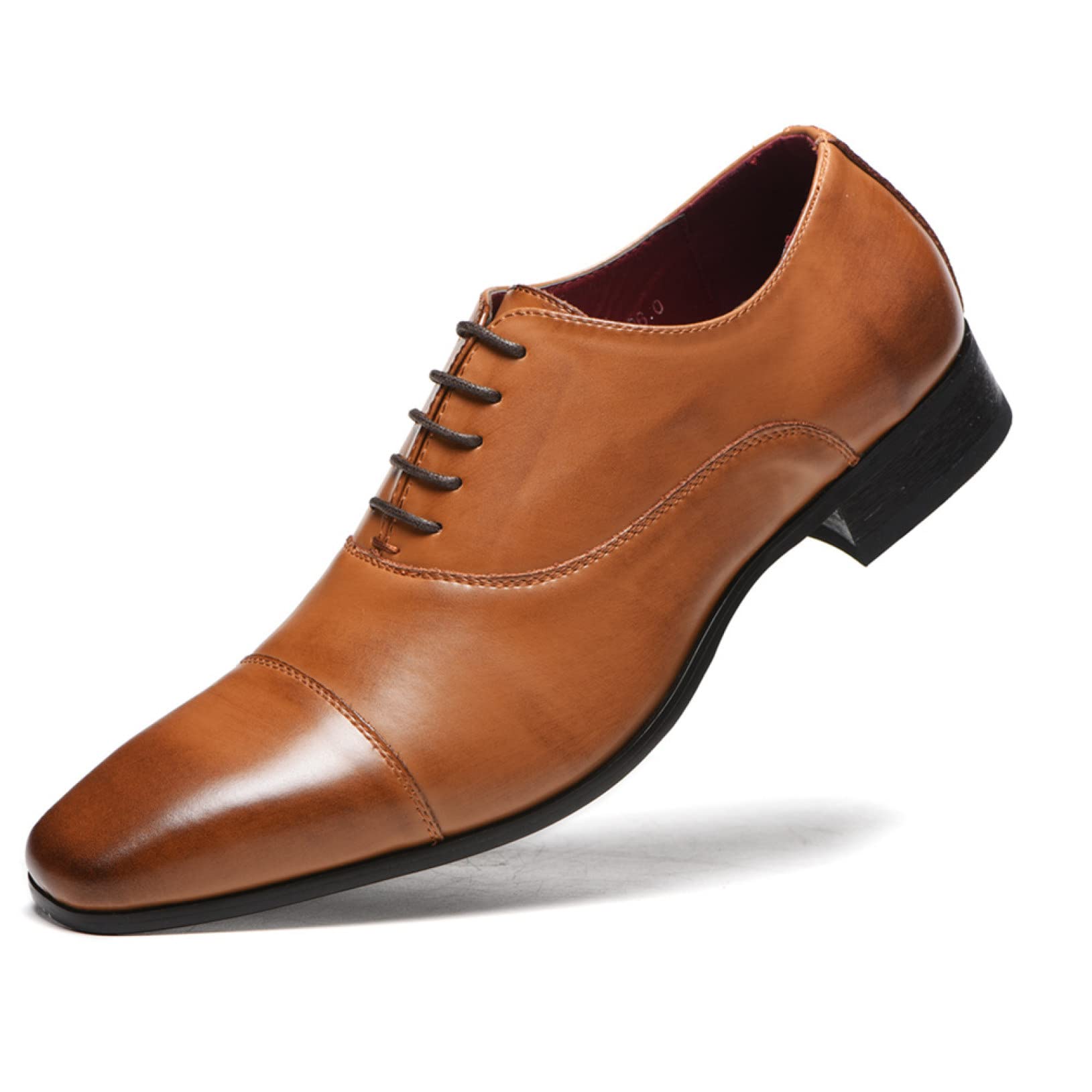 **Men's Retro Square Toe Oxford Dress Shoes – Comfortable Height Increasing Business Formal Shoes for Wedding, Tuxedo & Office Wear**    *(Perfect for Weddings, Prom, Business Meetings & Special Occasions)*