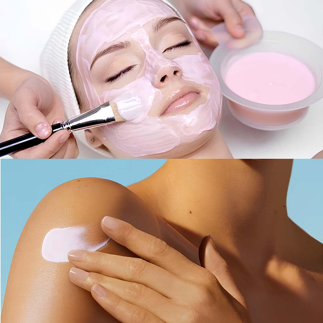 Miniature Rose Body Butter (50g) & French Pink Clay Powder (227g) | DIY Face Mask & Body Butter Kit | Natural Skincare Combo for Daily Care | Chemical-Free, Non-Sticky Formula | Perfect for Spa Nights & At-Home Self-Care Routines