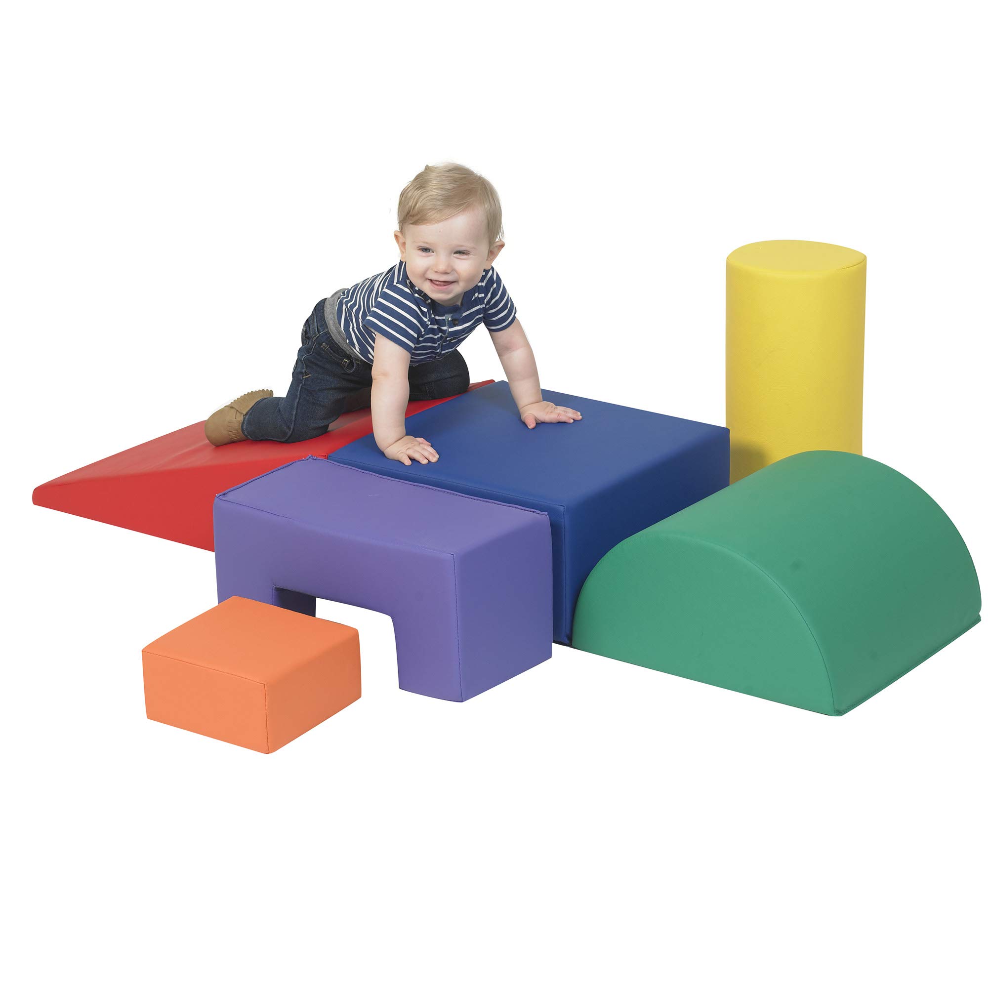 CF805-168 Toddler Climbing Toys - 6 Piece Climb & Play Set for Babies & Kids, Indoor Play Equipment for Homeschool, Classroom, Playroom (Primary Colors) - Perfect for Early Childhood Development & Active Play