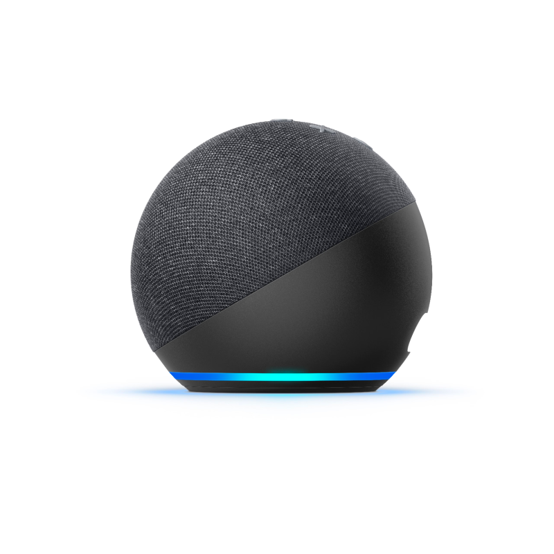 Amazon Echo Dot (4th Gen) with Alexa - Smart Speaker with Clock, Black - Perfect for Home, Office & Kitchen Use