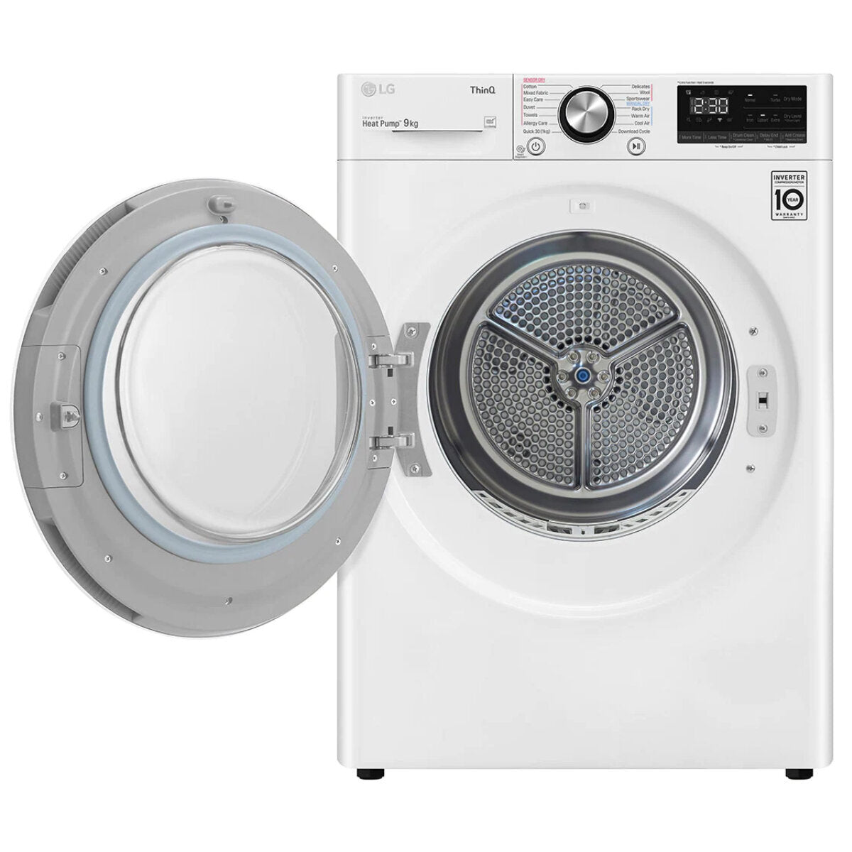 LG Series 9 9kg Heat Pump Dryer with Inverter Control DVH9 09W - Energy Efficient & Quiet Laundry Solution for Apartments & Small Homes