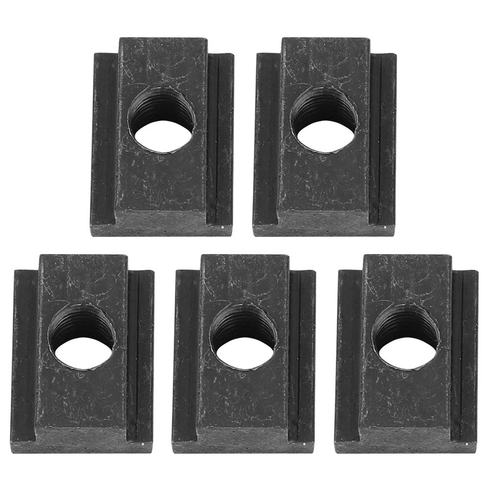 5-Pack Heavy Duty Iron T Slot Nuts for Tacoma Truck Bed Deck Rails | Compatible with T-Track Accessories | Perfect for Truck Bed Organizers, Tool Storage & DIY Projects