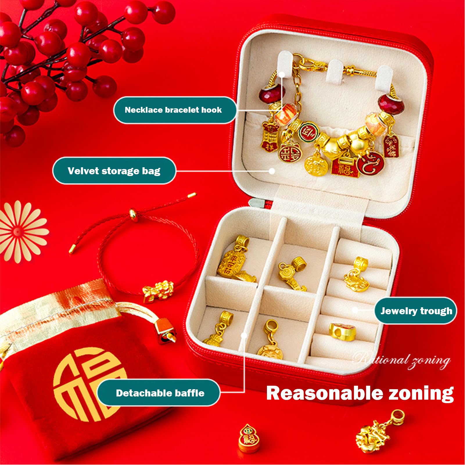 2024 DIY Advent Calendar Bracelet Making Kit - Christmas & Chinese New Year Charm Bracelet Craft Set for Kids & Adults - Perfect for Holiday Gifts, Party Favors & Festive DIY Projects