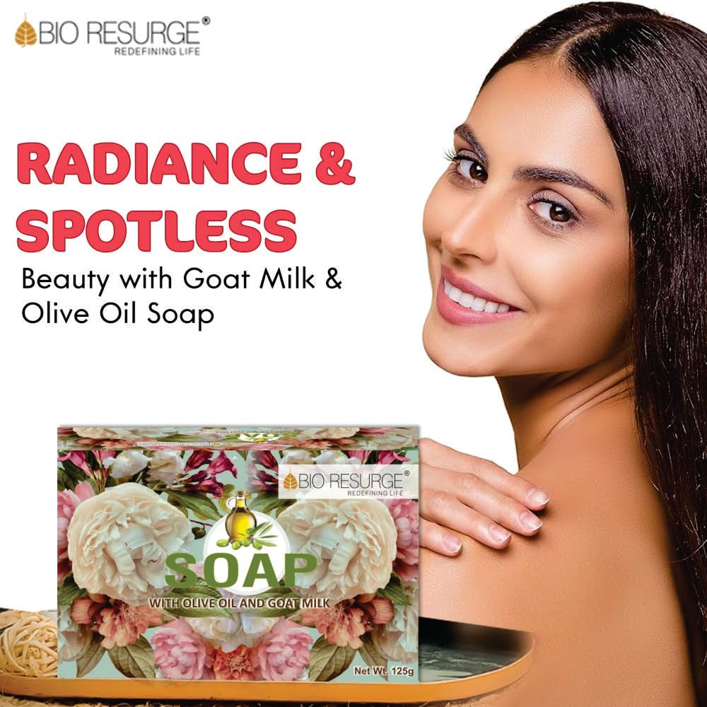 BIO RESURGE LIFE Ayurvedic Bathing Soap with Olive Oil & Goat Milk - Natural Luxury Skincare for Dry & Sensitive Skin - Perfect for Spa, Bath & Gift Giving