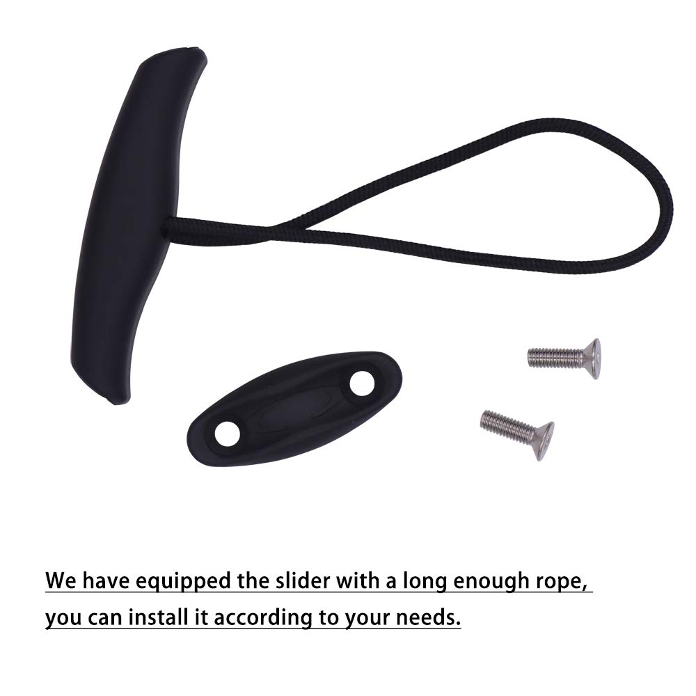 2PCS Kayak Canoe Carry Handle with Cord and Pad Eyes - Heavy Duty T-Handle for Easy Kayak Transport, Kayak Accessories Replacement, Kayak Straps & Ropes - Perfect for Kayaking, Canoeing and Water Sports Adventures