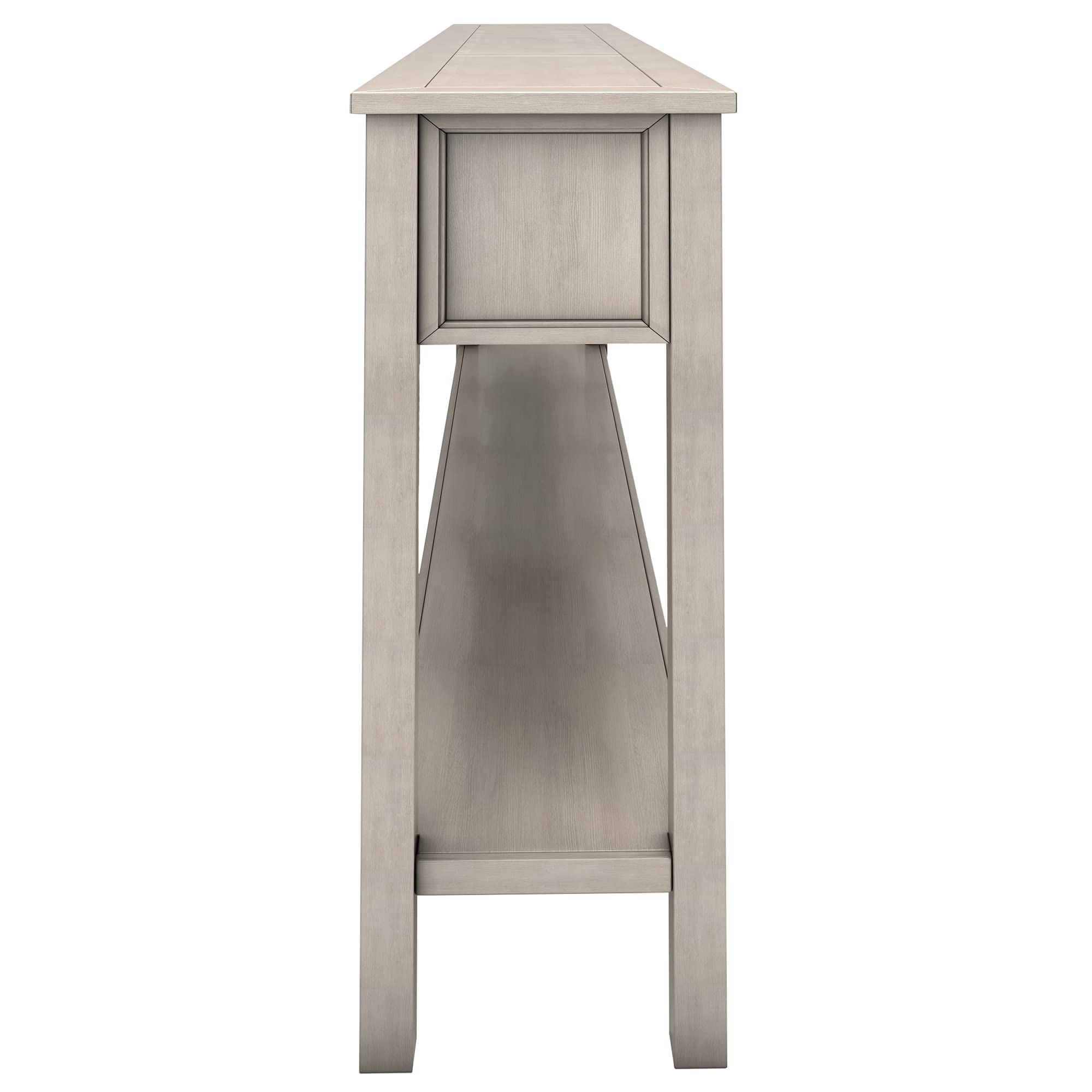 Merax Sofa Table - Long Console Table with Drawers & Shelf, Entryway Hall Table for Living Room, Easy Assembly (Perfect for Small Spaces, Behind Sofa or Entryway Decor)