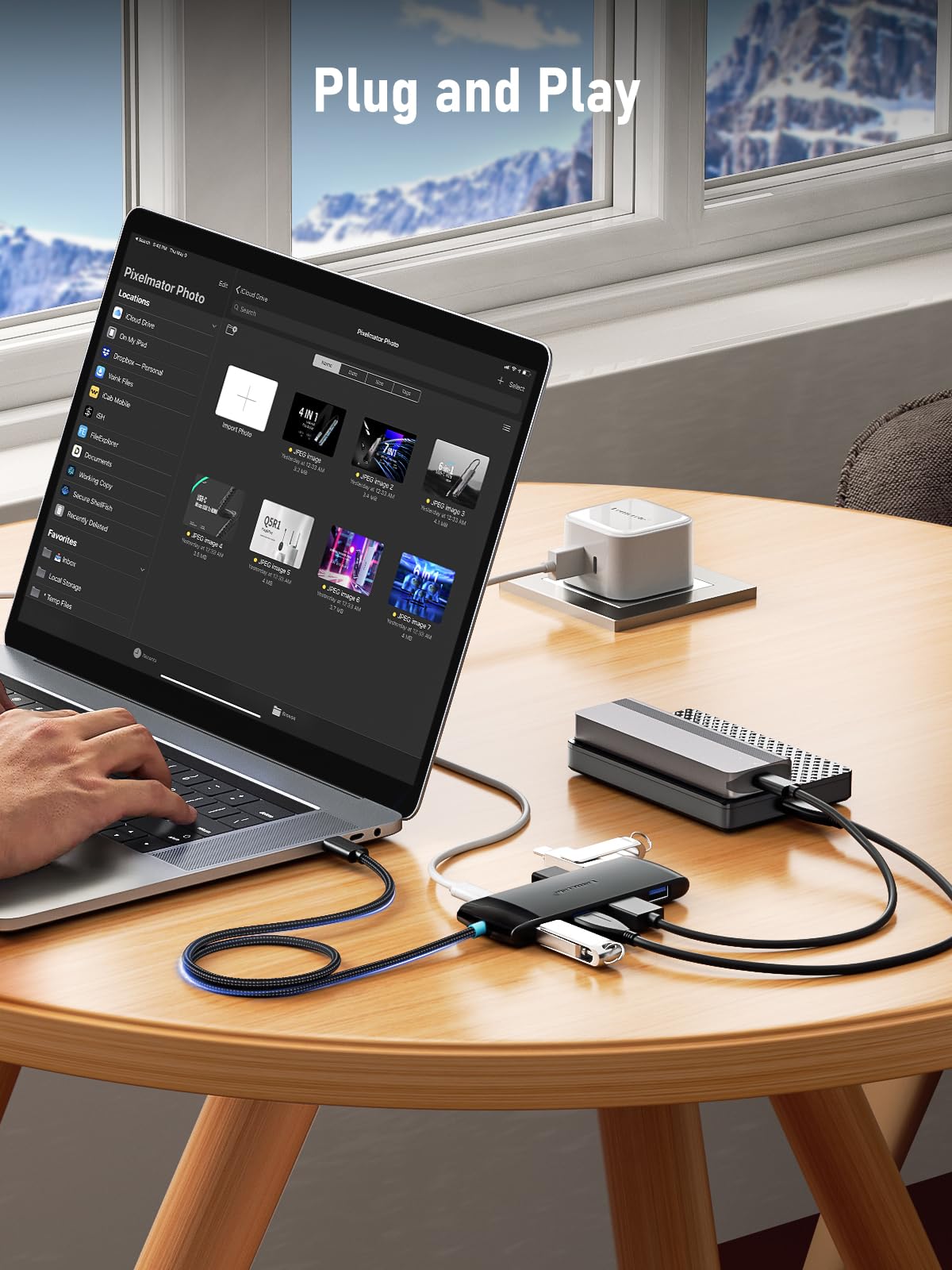 Premium 7-in-1 USB C Hub with 3x USB 3.2 (10Gbps) & 4x USB 3.0 (5Gbps) Ports + 5V/3A Charging Port - USB C to USB Adapter for MacBook Pro/Air, Dell, HP Laptops, iPad Pro, iPhone 15 Series - 1.97ft Cable - Perfect for Office Work, Gaming & Mobile Device Charging
