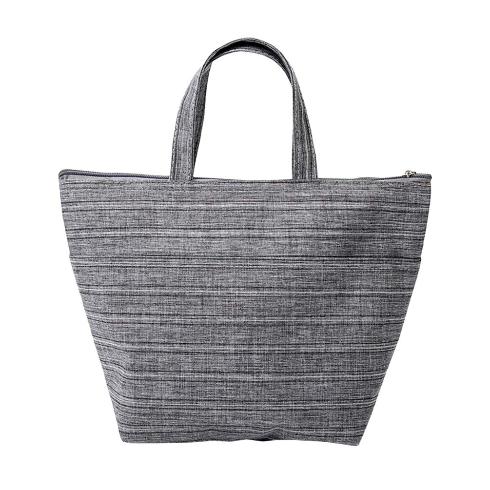 Insulated Lunch Bag with Zipper - Water Resistant Cooler Tote for Bento, Breastfeeding & Food Storage | Portable Thermal Bag for Work, School, Picnics & Outdoor Activities (Grey)