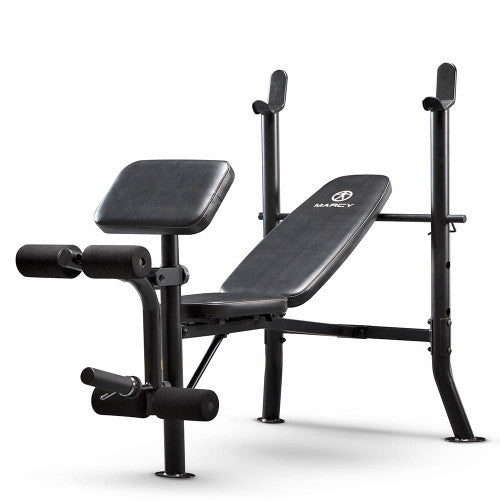 Marcy MWB-382 Standard Weight Bench for Home Gym - Adjustable & Durable Workout Bench for Strength Training, Perfect for Small Spaces & Beginners