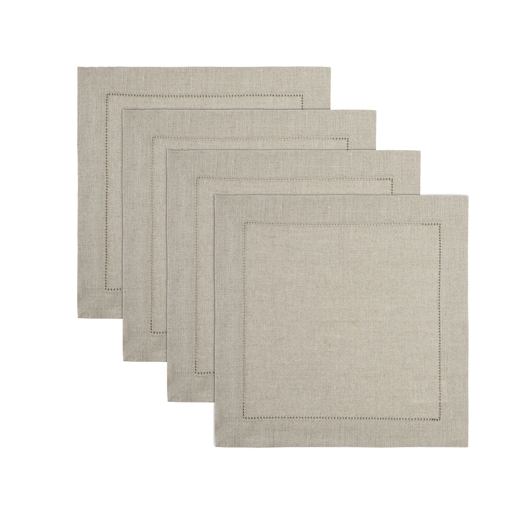 Premium Classic Hemstitch Square Placemats Set of 4 - Elegant Cotton Table Linens for Dining Room, Kitchen, and Holiday Decor - Perfect for Dinner Parties, Family Gatherings, and Special Occasions
