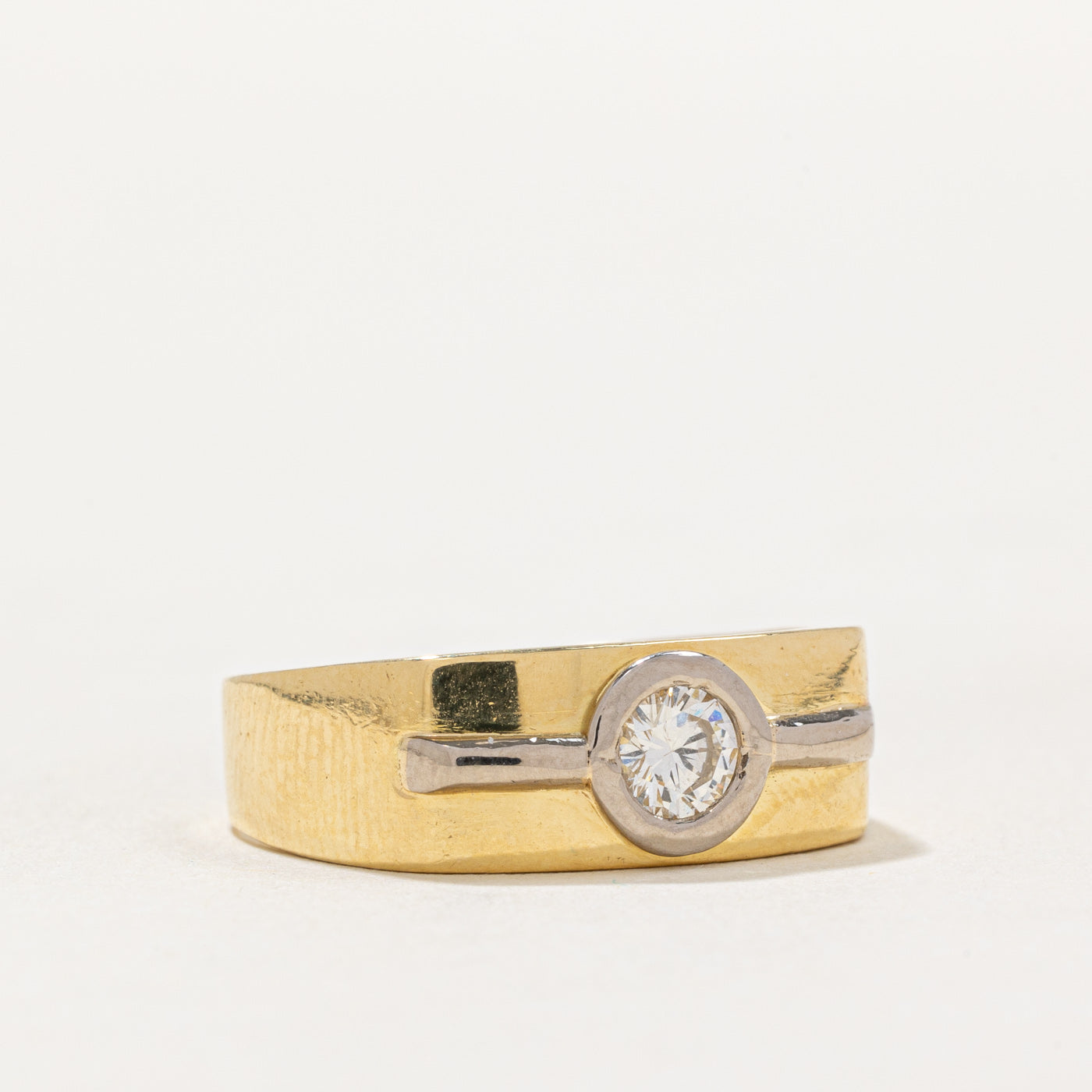 0.24ct Bezel Set Diamond Ring - Size 6.5 | Elegant Wedding Band, Anniversary Gift & Everyday Luxury Jewelry for Women